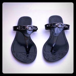 Coach Black Sandals